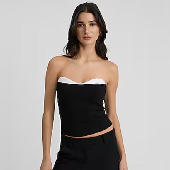 Express Tops - Express Body Contour Peekaboo Bra Tube Top